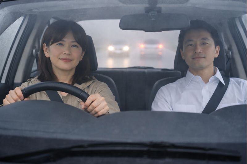 霧で見通しが悪い状況でも速度と車間距離を整えて安心して走るコツ