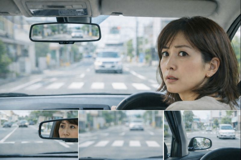 ミラー確認のタイミングが分からず緊張して視線が忙しくなる状況