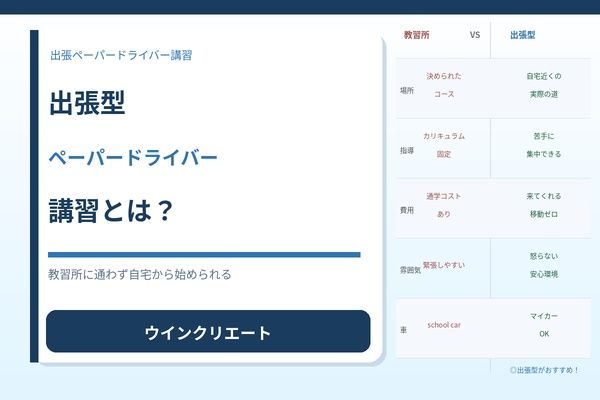 出張型ペーパードライバー講習とは