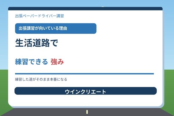 「駐車の練習」——教習所では絶対にできないこと